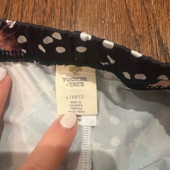 Tucker + Tate Holiday Christmas Cat Leggings Yth Girl Large and XLarge Black Dot - Picture 3 of 5